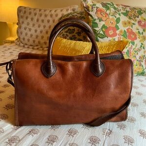 Madewell Satchel in English saddle